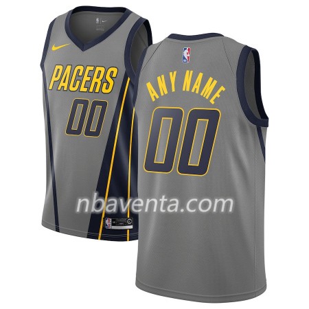 Camiseta Hombre Indiana Pacers Personalizadas 2018-19 Nike City Edition Gris Swingman